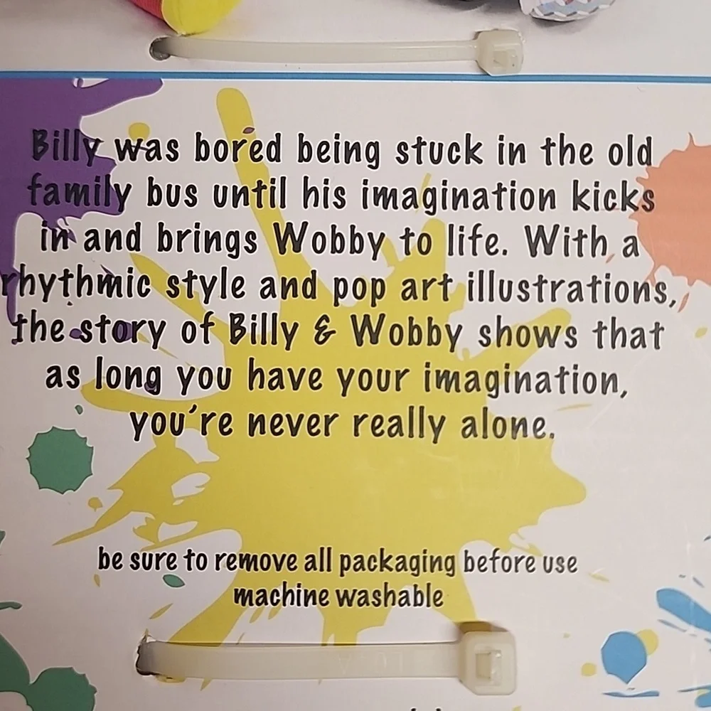 Wobby Infant Novel & Multicolor Plush Activity Toy with Blue and Brown Accents